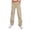 Khaki, variant on HOWPAY Cargo Jeans for Women Wide Leg High Waisted Stretchy Loose Denim Pants with Pockets Boyfriend Vintage Streetwear Baggy Jeans Brown L
