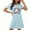 Blue, variant on Tnhcen Plus Size Women's Halloween Print Sleepwear Dress | Double-Sided Brushed Pajama Set | Soft Big & Tall Sleepwear for Cozy Nights