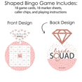 thumbnail image 3 of Big Dot of Happiness Bride Squad - Bar Bingo Cards and Markers - Rose Gold Bridal Shower or Bachelorette Party Shaped Bingo Game - Set of 18, 3 of 5