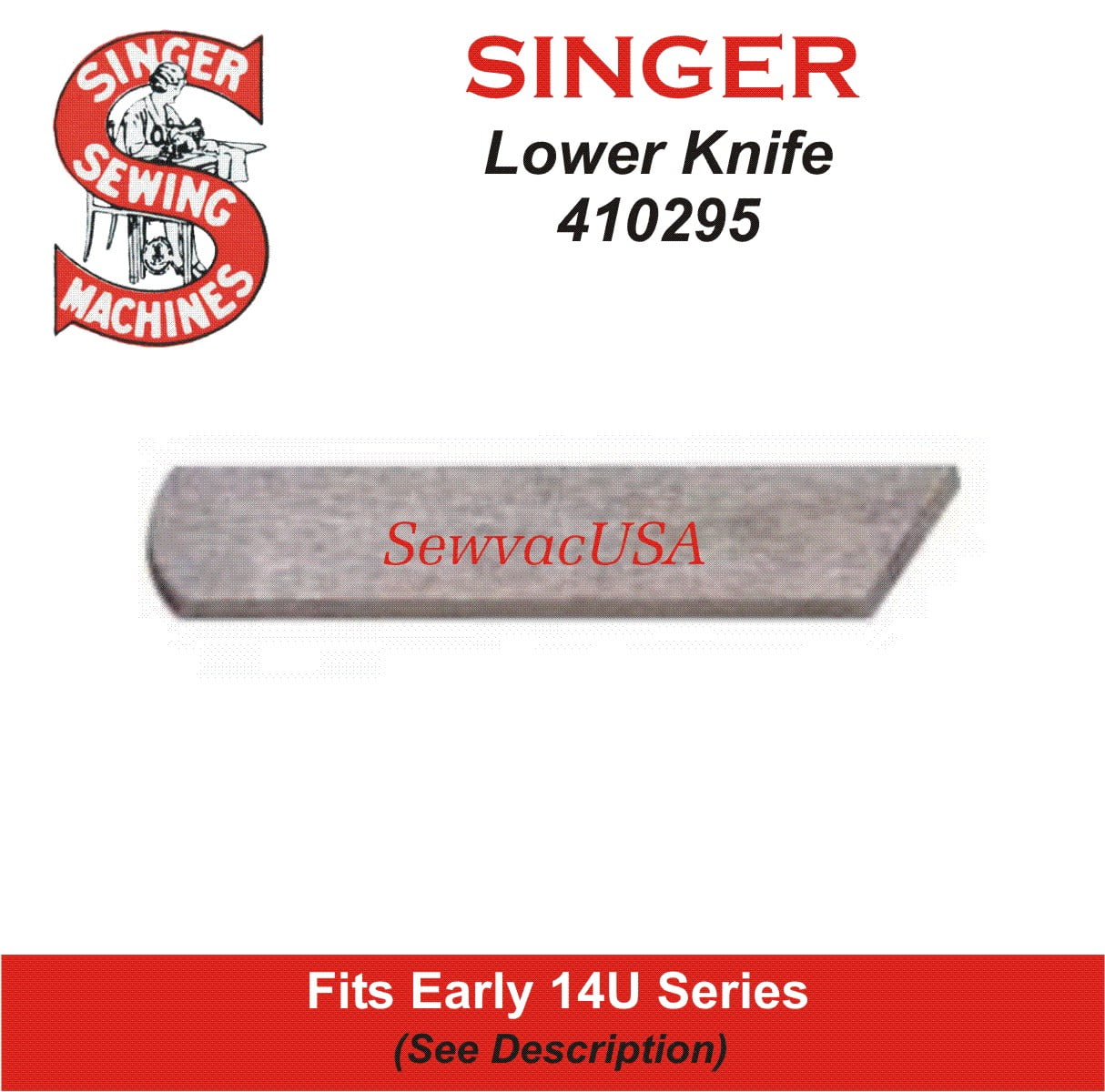 Serger Lower Knife 410295 Fits Singer Models In Description