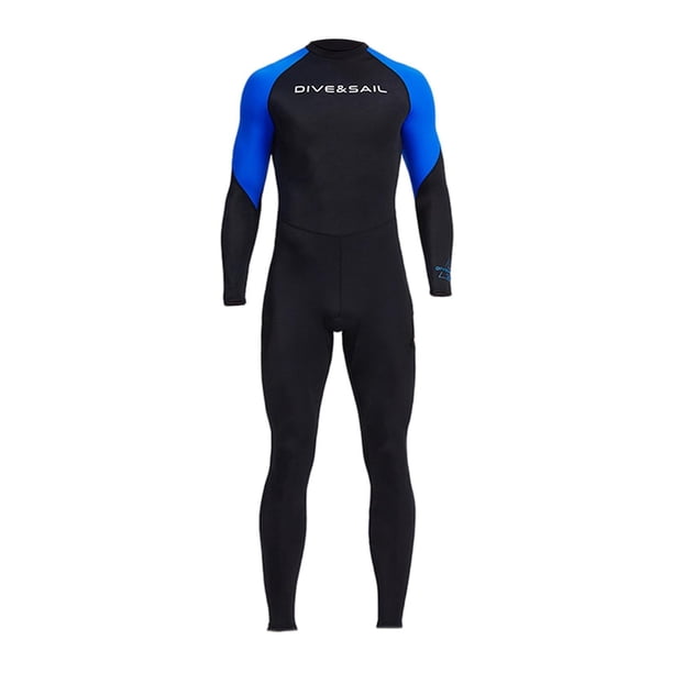 Soidarity Men Diving Wetsuit for Water Sports Back Suit Full Body Surf Warm Wet Zip Deportes acuáticos azul XXL
