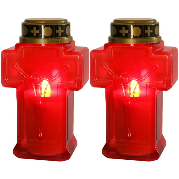 2pcs LED LED LED LED LIGHT JESÚS Cross Cross Light Decoración religiosa para Iglesia del Partido Interior