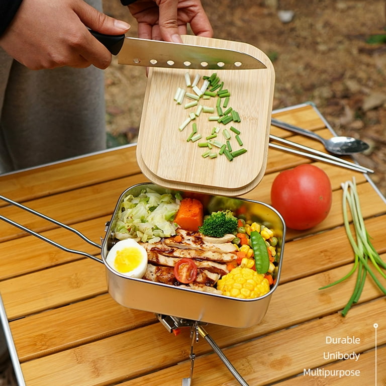 Stainless Steel Bento Lunch Box Metal Lunch Containers with Bamboo Lid for  Adults & Kids School95 - China Stainless Steel Bento Box and Bento Lunch Box  with Bamboo Lid price