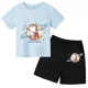 thumbnail image 5 of Conjunto de camiseta de verano con estampado de Snoopy para niños y adolescentes, camiseta de algodón de manga corta y pantalones cortos, traje de 2 piezas, ropa de moda para niños, 5 of 5
