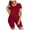 Wine, variant on Women's Two Piece Outfits Short Sleeve Tops Pants Biker Shorts Running Yoga Sets
