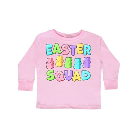 

Inktastic Easter Squad Cute Pastel Marshmallow Bunnies Gift Toddler Boy or Toddler Girl Long Sleeve T-Shirt