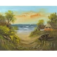 thumbnail image 2 of Schottler, Katharina 14x12 Black Ornate Wood Framed with Double Matting Museum Art Print Titled - Path to the beach, 2 of 4