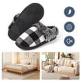 thumbnail image 2 of Zapatos la casa para mujeres Fuera piel sintética forrada cálida cómoda anti-Slip sfuff interiores al aire libre, 2 of 9