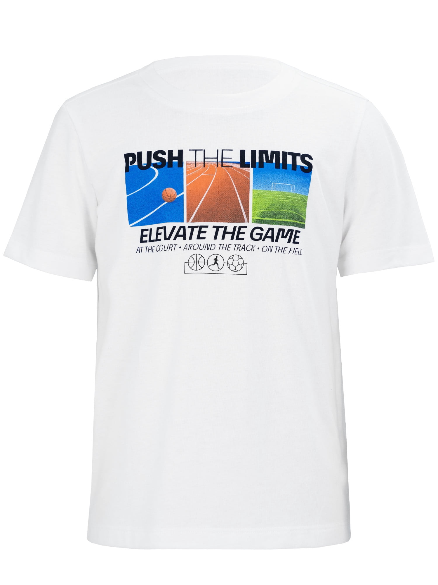 Athletic Works Boys Active Short Sleeve Graphic T-Shirt, Sizes 4-18 & Husky
