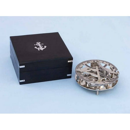 - Handcrafted Nautical Decor Round Sundial Compass Sculpture