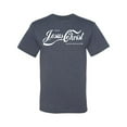 thumbnail image 2 of Wild Bobby, Enjoy Jesus Christ and Thou Shalt Never Thirst Coke Parody | Mens Inspirational/Christian Graphic T-Shirt, Vintage Heather Blue, X-Large, 2 of 3
