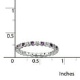 thumbnail image 5 of Sterling Silver Amethyst & Diamond Ring, 5 of 8