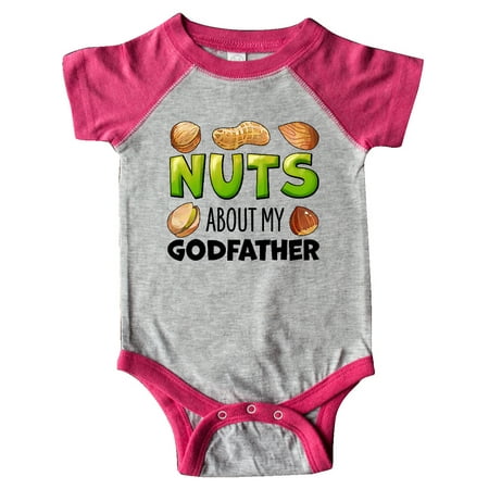 

Inktastic Nuts About My Godfather Peanut Almond Pistachio Gift Baby Boy or Baby Girl Bodysuit