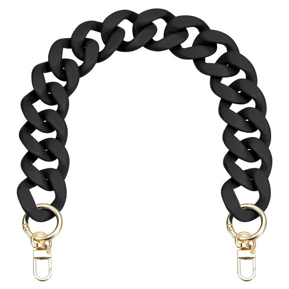 17.7" Acrylic Purse Chain Strap for Handle Shoulder Crossbody Handbag Bag Replacement, Matte Black