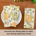 thumbnail image 6 of GZHJMY Hand Drawn Floral Pumpkin Halloween Aumtumn Cloth Napkins Washable Reusable Polyester Dinner Napkins 20 x 20 Inch for Home Weddings Parties Holiday Table Napkins Set of 1, 6 of 7