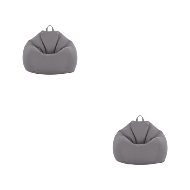 Bearachild Puff otomano: complemento hermoso y práctico para el hogar, cubierta de silla de tela elegante, sofá Puff para sala de estar, sofá gris oscuro 2Conjunto