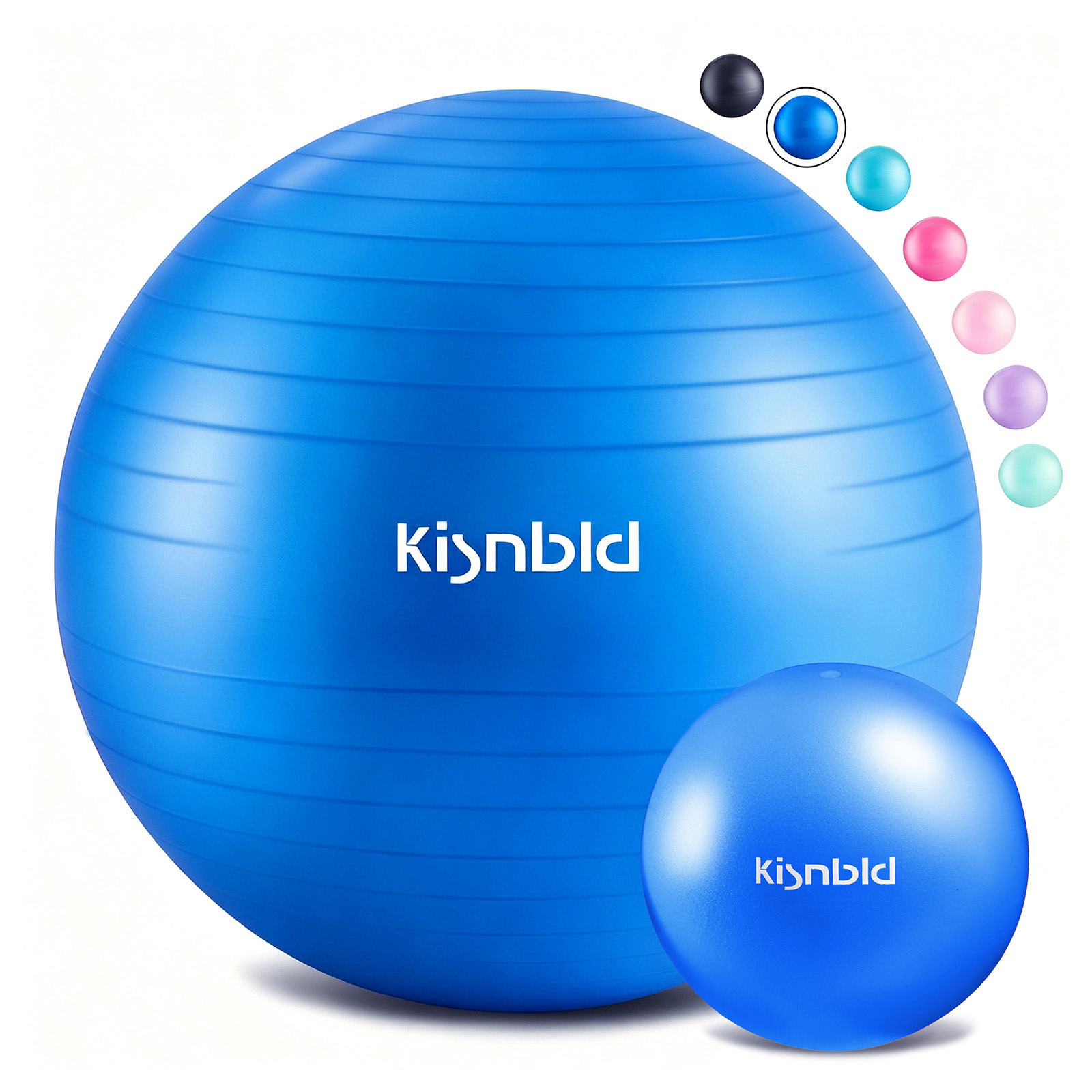 kisnbld Exercise Ball, Extra Thick Yoga Ball with Pilates Bal & Foot Pump, 3 Sizes Anti-Burst Home, Gym & Office Workout Equipment for Yoga or Sitting