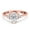 Rose Gold Silver, variant on Pear Teardrop Moissanite Wedding Ring 925 Sterling Silver Size 8
