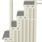Confer Above Ground Swimming Pool Ladder 4 Stair Step Entry System, Gray
