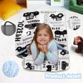 thumbnail image 3 of Kainsy Toddler Nap Mat - Personalized Tractor Series, Removable Pillow & Soft Blanket, Black - Daycare/Preschool/Kindergarten, 3 of 9