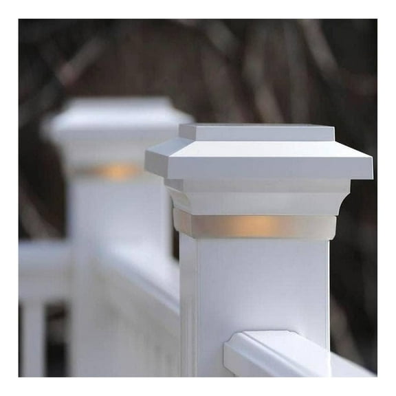 4 in. x 4 in. LED Post Light, Frosted White