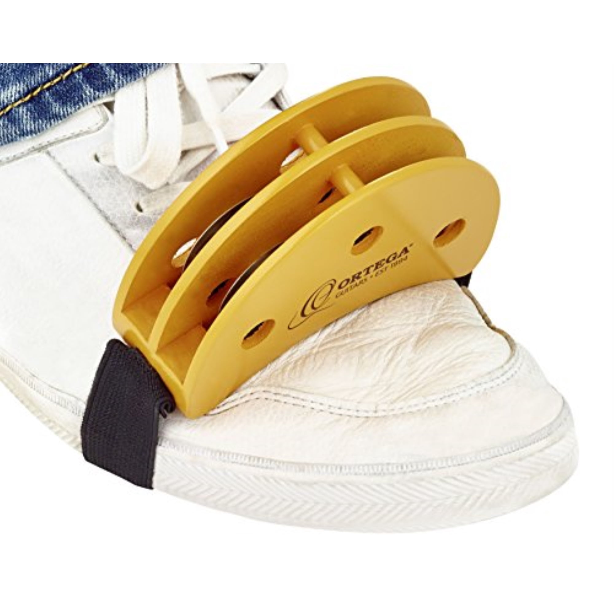 Ortega Guitars Percussion Series Foot Tambourine, Orange