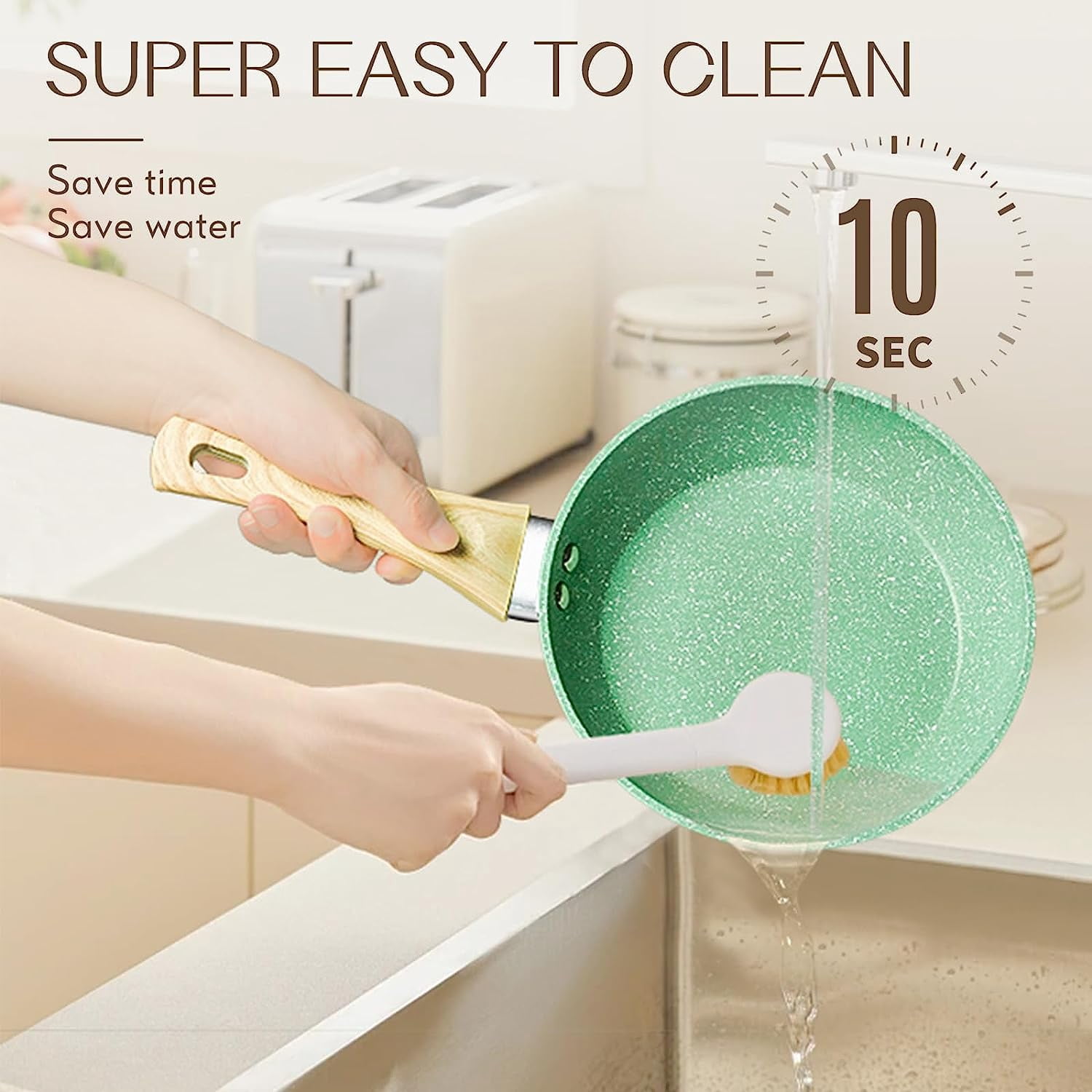 Nonstick Frying Pan Skillet, 8 Inch Non Stick Egg Pan Omelet Frying Pans 100% PFOA-Free, Non-Toxic Healthy Cooking Pan, Induction Compatible