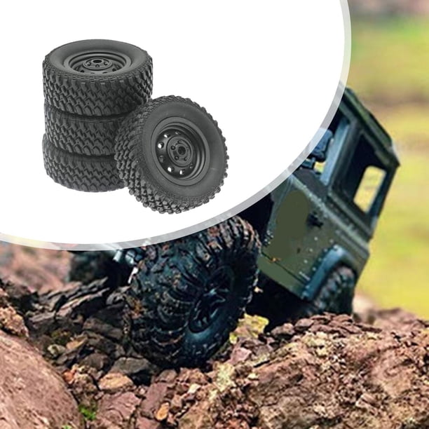 Lot De 4 Roues Et Pneus RC Pour MN82/MN78 1/12 – Pièces De Rechange Robustes En Caoutchouc Et Métal