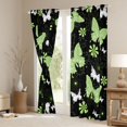 thumbnail image 3 of Feelyou Bohemian Butterfly Kids Black Out Curtains, Rustic Flower Floral Curtains Pack of 2 (42x63 Each), Dreamy Animal Green Bedroom Curtains, Curtains and Drapes Home Decor, 3 of 6