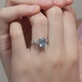 thumbnail image 3 of ANGARA Natural Solitaire 1.35 ct Aquamarine Infinity Twist Ring in 925 Sterling Silver for Women (Size-8x6mm) | March Birthstone, Anniversary, Jewelry Gift for Women | Natural Aquamarine Ring, 3 of 10
