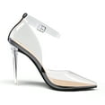thumbnail image 4 of Dream pairs Women High Heels Stiletto Sexy Ankle Strap D'Orsay Transparent Heels Dress Wedding Party Pumps BLACK/CLEAR SDPU2204W size 6, 4 of 5
