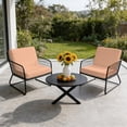 thumbnail image 6 of Outdoor Patio Cushion Covers 4 Pack Peach Pink Patio Chair Cushion Covers with Ties and Zipper Solid Color Waterproof Outdoor Seat Cushion Covers for Patio Furniture 24"x24", 6 of 9