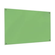 Magnetic Eraser Glass Board 36" X 48" Inches Eased Corners - Light Green