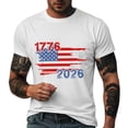 thumbnail image 4 of Mens American Flag Shirt 4th of July T-Shirt USA Flag 1776 Patriotic Tee Memorial Day Tops White,M, 4 of 6