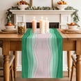 thumbnail image 2 of Table Runner 70 Inches Long for Kitchen Dining, Green Stripes Dresser Scarf Farmhouse, Dining Table Decorations for Wedding/Parties, Light Pink Ombre Simple Abstract Lines 13 x 70 In, 2 of 8