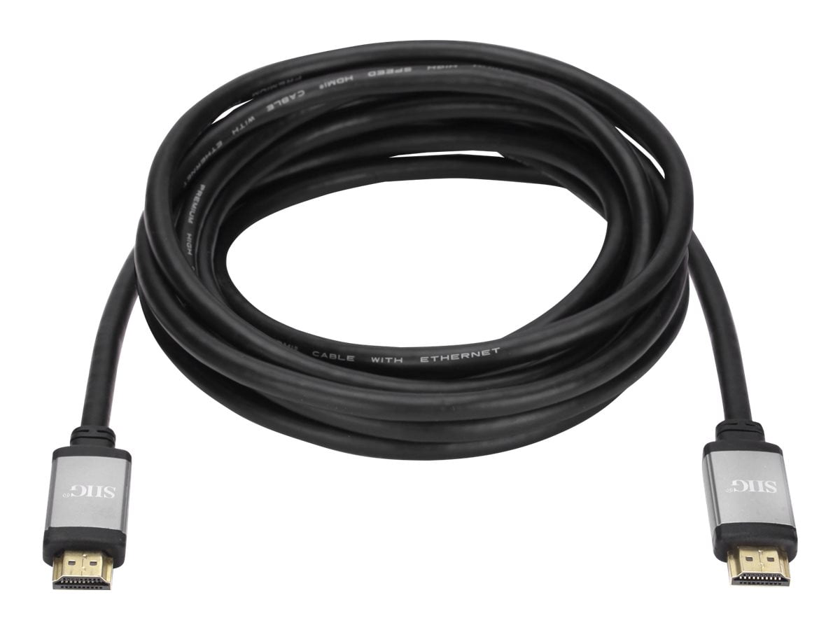 SIIG 4K High Speed HDMI Cable - 12ft - 12 ft HDMI A/V Cable for Audio/Video Device, Notebook, Blu-ray Player, Gaming Console, HDTV, Monitor, Projector - First End: 1 x 19-pin HDMI (Type A) Male Digita