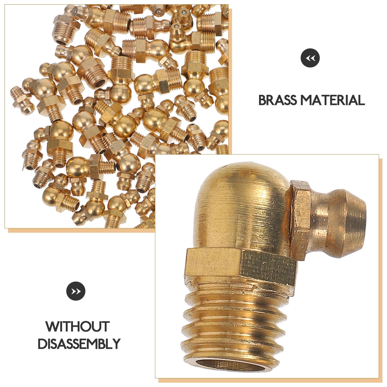 SEWCHICS Brass Grease Fitting Assortment 60Pieces for Mechanics Practical Design