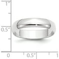 thumbnail image 3 of 10K White Gold 10Kw 5mm Ltw Half Round Band Size 6.5 Made In United States 1whrl050-6.5, 3 of 5