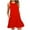 Red, variant on Lenago Women's Plus Size 2025 Summer Dresses Fashion Holiday Summer Solid Color Sleeveless Party Beach Dress With Pocket