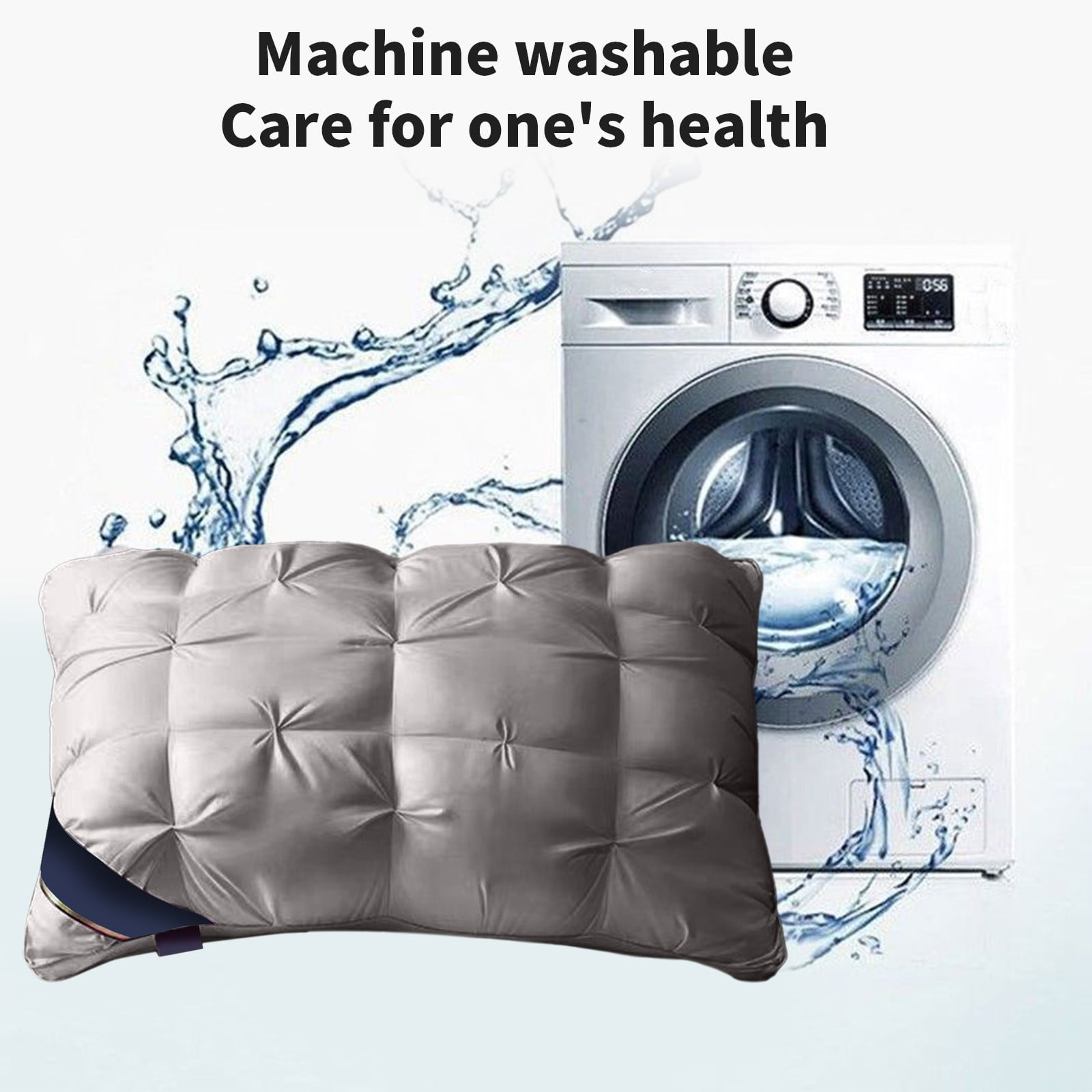 Ultra Soft Pillow Core - Cervical Support Pillow – Ergonomic Firm Orthopedic Neck Pillow for Pain Relief, Back and Side Sleepers 18.89X 29.13IN Gray