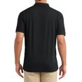 thumbnail image 3 of CAMISETAS POLO CHIC para Hombres de Manga Corta Livianas de Ajuste Regular para Negocios Casual Camiseta Sólida de Golf M Negra, 3 of 6