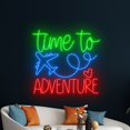 thumbnail image 5 of Handmadetneonsign Time To Adventure Neon Sign, AirPlane Wall Art Decor, Travel Agency Wall Decor, 5 of 5