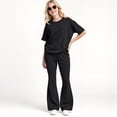 thumbnail image 2 of Gubotare Teen Girls Clothes Girls Clothes 2 Piece Cute T-Shirt Tops & Cargo Pants Spring Summer Outfits Teen Girls Size 8-9 (Black,8-9 Years), 2 of 6