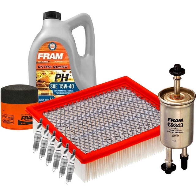 Kit De Afinación Con Aceite 15W40 Mineral, Bujías Iridio, Filtro De Aire, Filtro De Aceite Y Filtro De Combustible 10 Piezas Compatible con Ford Ranger V6 4.0L DE 2006 A 2008