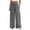 Gray, variant on VBVC Women's Smocked High Waist Wide Leg Pants,Summer Stretchy Sweatpants for Women,Ladies Lightweight Work Office Trousers with Pockets,Black,S-2XL