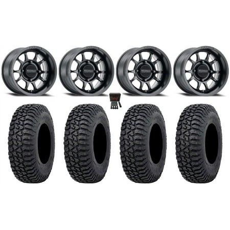 Method 409 15 Wheels Black (4+3) 32 Tricera Tires Kawasaki Mule Pro FXT