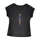 thumbnail image 3 of Camiseta de mujer Ropa deportiva de verano Cuello redondo Camiseta de cuello redondo de moda para viaje a la playa Negro, 3 of 7