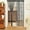 Black, variant on Flat Silver Thread Beaded Curtain, Tassel Partition Curtain for Bedrooms Entryways and Living Rooms, Lightweight Shimmering Door Window Treatment for Home Decoration, 39.37 x 78.74 Inches