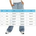 thumbnail image 3 of ShiShine Women's Wide Leg Jeans Drawstring Loose Straight Leg Denim Pants with Pockets, 3 of 5