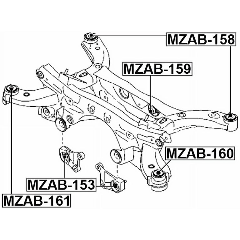 Febest REAR CROSSMEMBER BUSHING # MZAB-160 OEM KD35-28-80XD